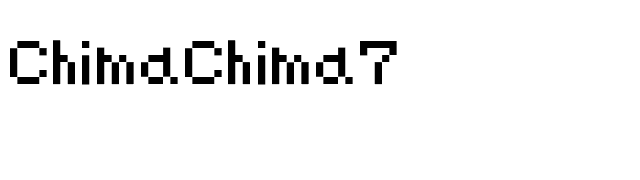 ChimaChima7 font preview