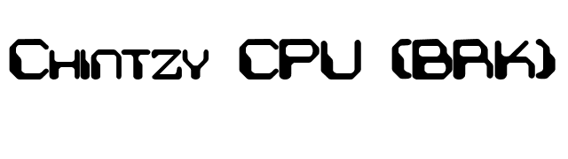 Chintzy CPU (BRK) font preview
