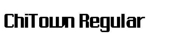 ChiTown Regular font preview