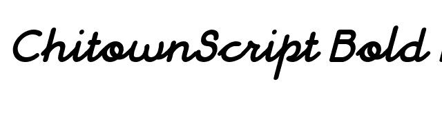ChitownScript Bold Italic font preview