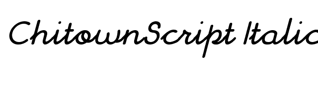 ChitownScript Italic font preview