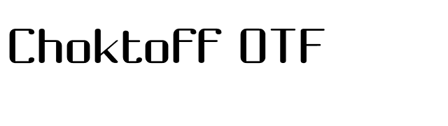 Choktoff OTF font preview
