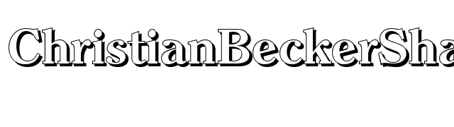 ChristianBeckerShadow-Bold font preview