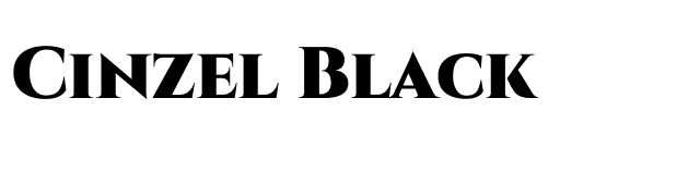 Cinzel Black font preview