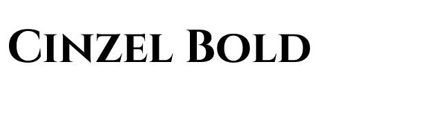 Cinzel Bold font preview
