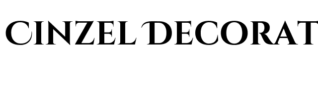 Cinzel Decorative Bold font preview