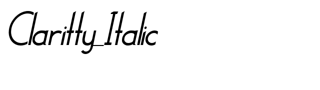 Claritty_Italic font preview