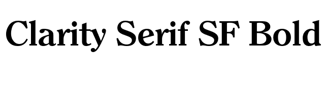 Clarity Serif SF Bold font preview