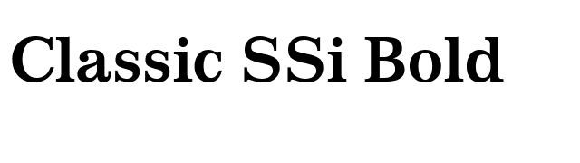 Classic SSi Bold font preview