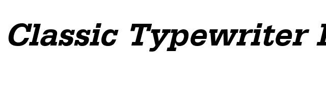 Classic Typewriter Bold Italic font preview