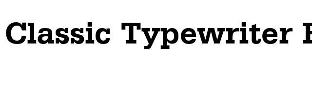Classic Typewriter Bold font preview