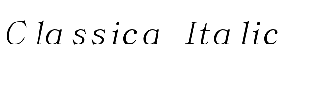 Classica Italic font preview