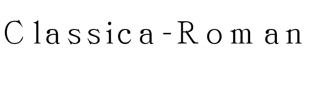 Classica-Roman Regular font preview