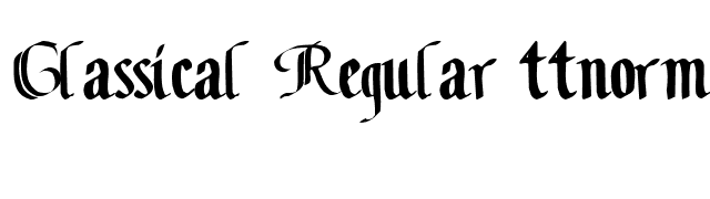 Classical Regular ttnorm font preview