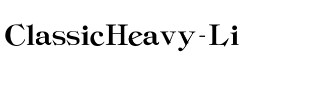 ClassicHeavy-Li font preview