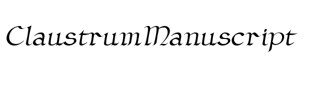 ClaustrumManuscript font preview