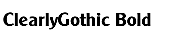 ClearlyGothic Bold font preview