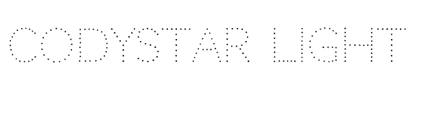 Codystar Light font preview