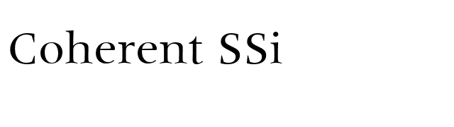 Coherent SSi font preview
