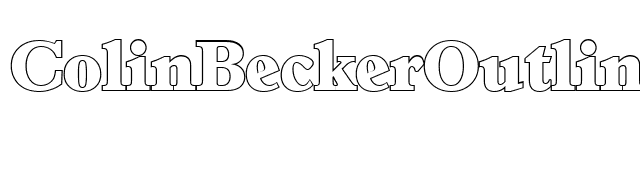 ColinBeckerOutline-Heavy-Regular font preview