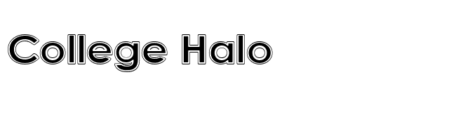 College Halo font preview