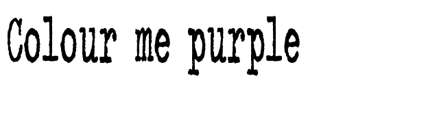 Colour me purple font preview