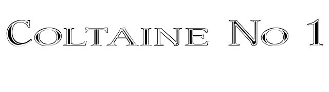 Coltaine No 1 font preview