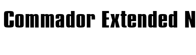 Commador Extended Normal font preview