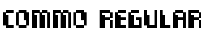 Commo Regular font preview