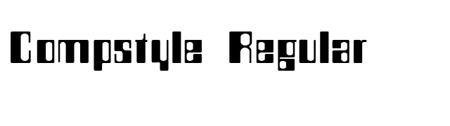 Compstyle Regular font preview