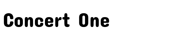 Concert One font preview