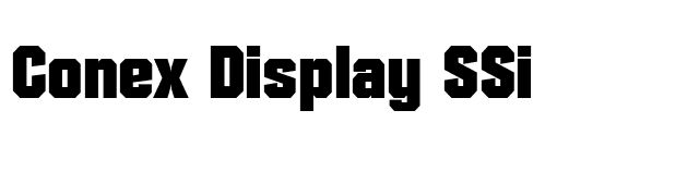 Conex Display SSi font preview