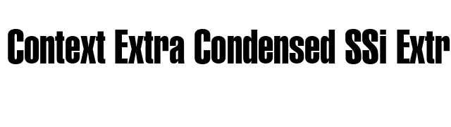 Context Extra Condensed SSi Extra Condensed font preview