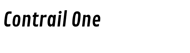 contrail-one font preview