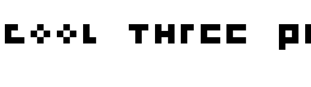 cool three pixels font preview