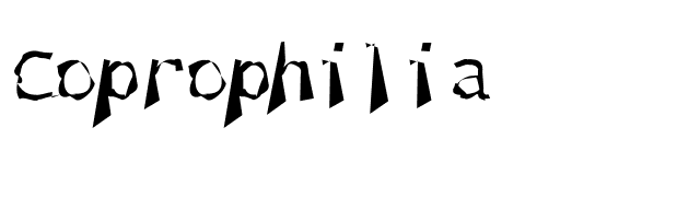 Coprophilia font preview