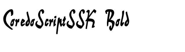 CoredoScriptSSK Bold font preview