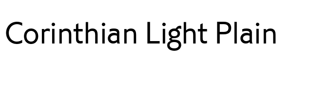 Corinthian Light Plain font preview