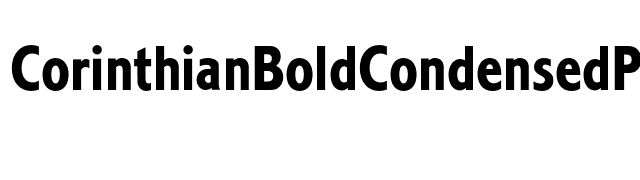 CorinthianBoldCondensedPlain font preview