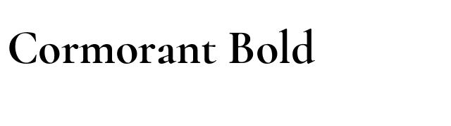 Cormorant Bold font preview