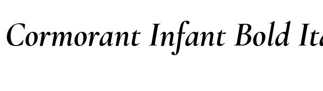 Cormorant Infant Bold Italic font preview