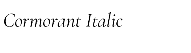 Cormorant Italic font preview
