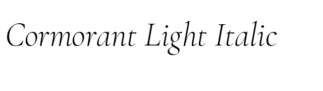Cormorant Light Italic font preview
