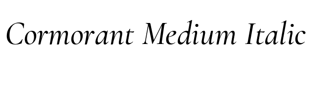 Cormorant Medium Italic font preview