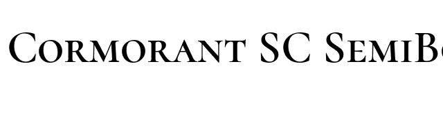 Cormorant SC SemiBold font preview