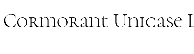 Cormorant Unicase Light font preview