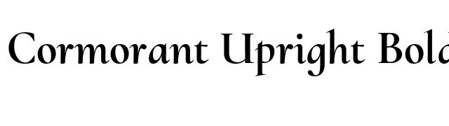 Cormorant Upright Bold font preview