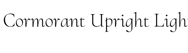Cormorant Upright Light font preview