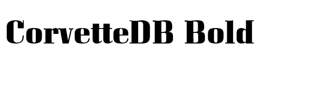 CorvetteDB Bold font preview