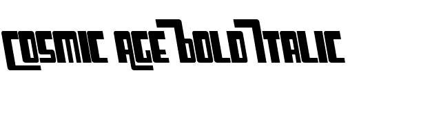Cosmic Age Bold Italic font preview
